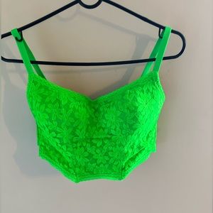 Green corset top